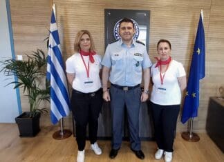 Νοσηλευτικό προσωπικό του Κ.Υ Καστοριάς στο Αστ. Μέγαρο Καστοριάς για ενημέρωση της προσφοράς αίματος