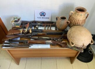 Σύλληψη άνδρα για αρχαία και όπλα, στο Δήμο Γόρτυνας