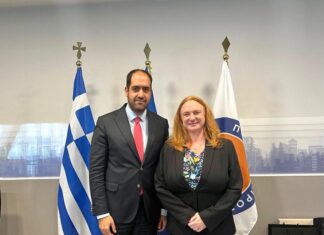 Συνάντηση Γιάννη Κεφαλογιάννη με την Πρέσβη της Αυστραλίας στην Ελλάδα Alison Duncan