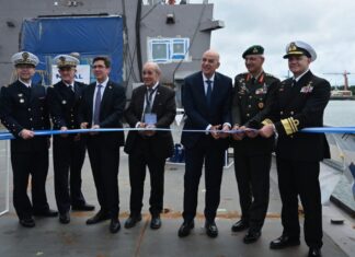 Παρουσία Νίκου Δένδια στην τελετή καθέλκυσης της Φ/Γ «ΦΟΡΜΙΩΝ», στη Λοριάν της Γαλλίας