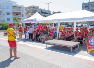 Ο Ε.Ε.Σ. πραγματοποίησε εντυπωσιακή δράση ενημέρωσης για την ασφάλεια στο νερό στην Περαία Θεσσαλονίκης