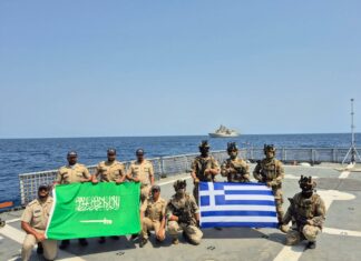 Συνεκπαίδευση Φρεγάτας ΨΑΡΑ με την Κορβέτα HMS UNAYZAH του Πολεμικού Ναυτικού της Σαουδικής Αραβίας