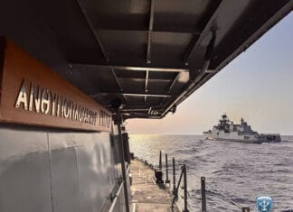 Συνεκπαίδευση του Ταχέος Περιπολικού Κατευθυνομένων Βλημάτων ΡΙΤΣΟΣ με την Φρεγάτα TAMAL του Ινδικού Πολεμικού Ναυτικού