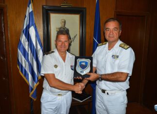 Επίσκεψη του Αρχηγού Στόλου Μεσογείου της Γαλλίας στο Αρχηγείο Στόλου