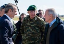 Συνοδεία Θανάση Δαβάκη η επίσκεψη του Κυριάκου Μητσοτάκη στην 110 Πτέρυγα Μάχης στη Λάρισα