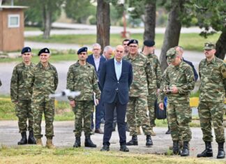 Επίσκεψη του ΥΕΘΑ Νίκου Δένδια στην έδρα της 34 Μ/Κ ΤΑΞ, στην Άσσηρο Θεσσαλονίκης