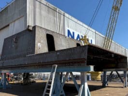 Ναυπηγεία Σαλαμίνας: Στη Γαλλία ακόμη ένα block για τη φρεγάτα FDI «Θεμιστοκλής»