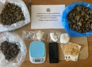 Από αστυνομικούς του Τμήματος Δίωξης Ναρκωτικών Καλαμάτας συνελήφθη 64χρονος για ναρκωτικά