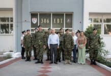 Επίσκεψη Θανάση Δαβάκη στο 306 Εργοστάσιο Βάσης Τηλεπικοινωνιών στις Αχαρνές