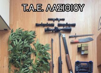 Σητεία: «Μαγκαζίνο» με ναρκωτικά, όπλα και διόπτρες είχε στο σπίτι του ένας 47χρονος