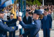 Παρουσία Θανάση Δαβάκη στην τελετή ορκωμοσίας των νέων Ανθυποσμηναγών και Ανθυπολοχαγών στη Σχολή Ικάρων