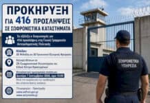 Πρόσληψη 416 ατόμων στη Γενική Γραμματεία Αντεγκληματικής Πολιτικής
