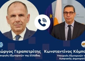 Ο Γ. Γεραπετρίτης προς Κύπριο ομόλογό του: Αταλάντευτη η στήριξη της Ελλάδας στην επανένωση της Κύπρου