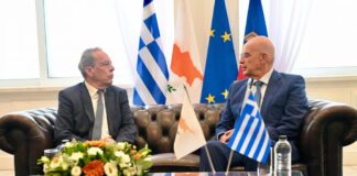 Συνάντηση ΥΕΘΑ Νίκου Δένδια με τον Υπουργό Άμυνας της Κυπριακής Δημοκρατίας Βασίλη Πάλμα