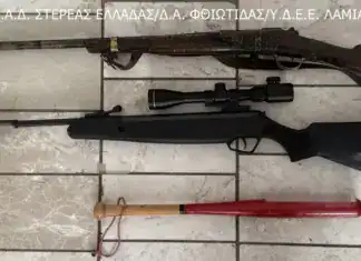 Φθιώτιδα: Οπλοστάσιο, αναβολικά και κουκούλες full face σε σπίτι συλληφθέντα – Στο «μικροσκόπιο» της ΕΛΑΣ η δράση του