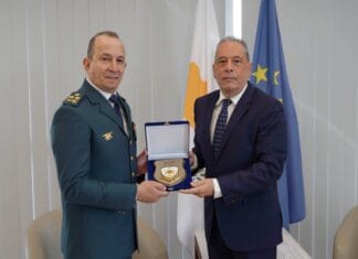 Συνάντηση του Υπουργού Άμυνας Κύπρου, Βασίλη Παλμά με τον Αρχηγό Ενόπλων Δυνάμεων του Λιβάνου