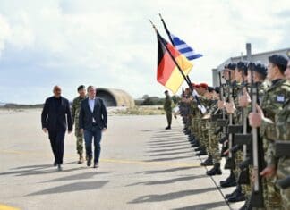 Παρουσία ΥΕΘΑ Νίκου Δένδια στο Πεδίο Βολής Κρήτης και συνάντηση με τον Υπουργό Άμυνας της Γερμανίας Β. Pistorius
