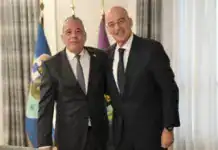 Συνάντηση Νίκου Δένδια με τον υπουργό Άμυνας της Κυπριακής Δημοκρατίας